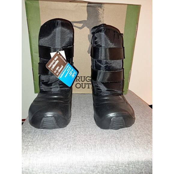 Rugged Outback Shell Boot Boys Size 2 Black - Picture 1 of 8